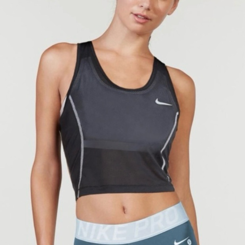 Nike Barry's Miler Race Crop Mesh Tank Top in Women's Medium